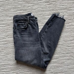 Black ripped ankle jeans topshop